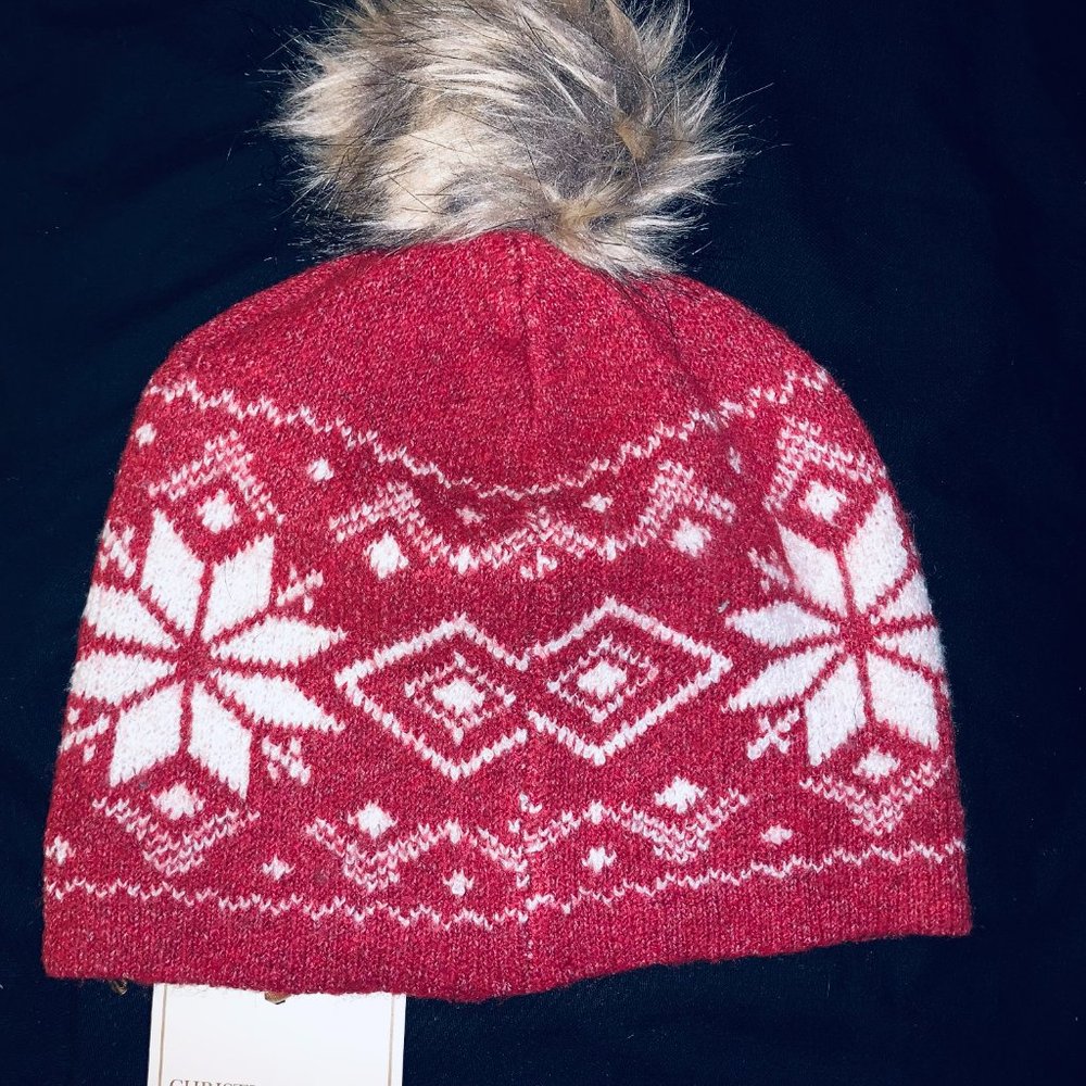 ❄️ Christian Siriano Faux Fur Pom Hat NWT
